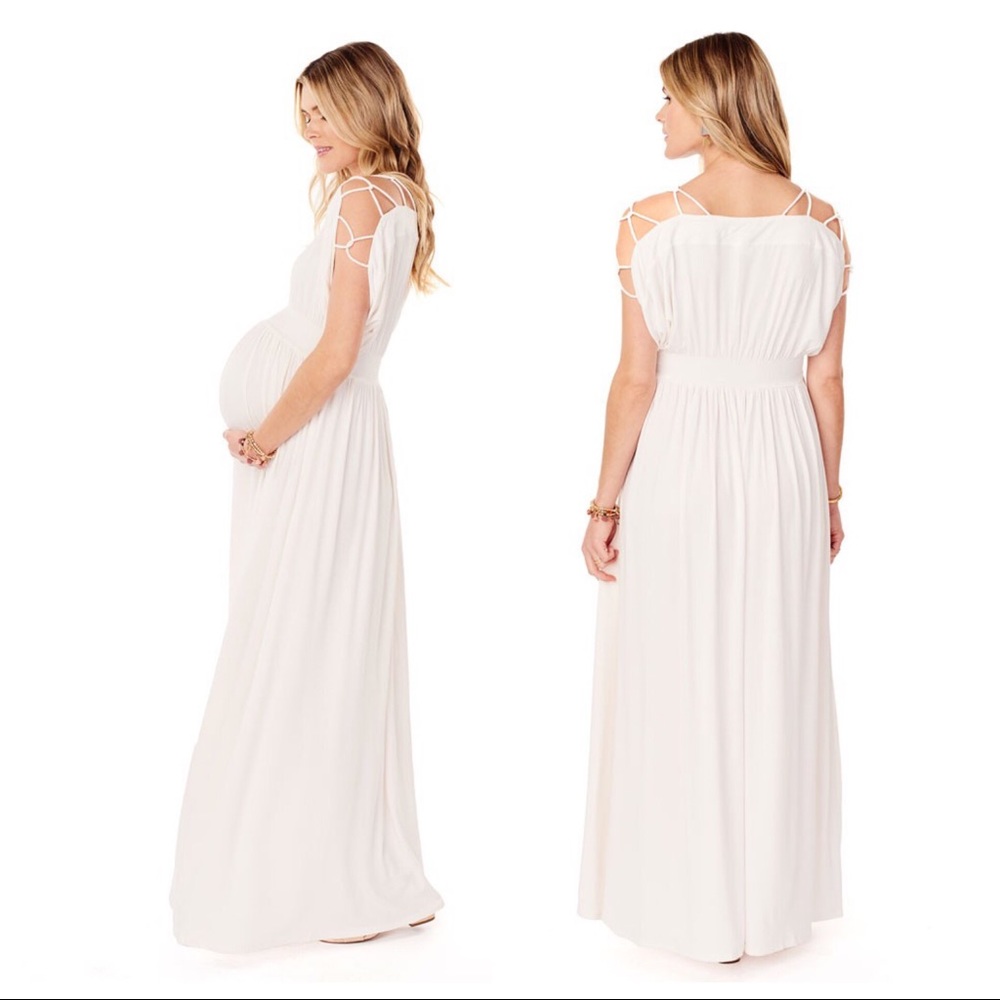 Ingrid & Isabel Ivory Grecian Maternity Maxi Dress - Picture 5 of 6